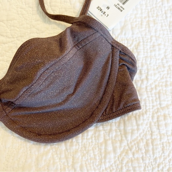 L*Space Shimmering Brown/purple Bikini Top and bottom M - Picture 9 of 13